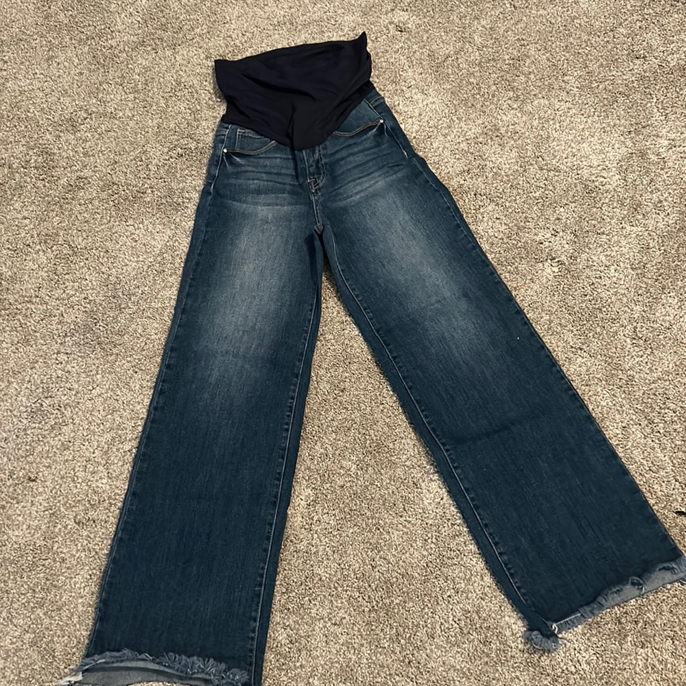 Pink Blush Maternity Denim Wide Leg Size 27
